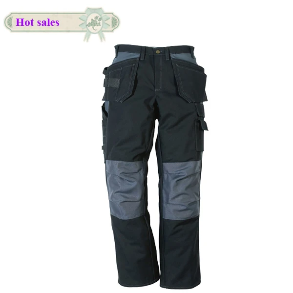 mens black cargo work trousers