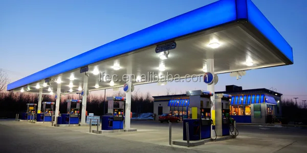 good quality space frame steel gas station roof