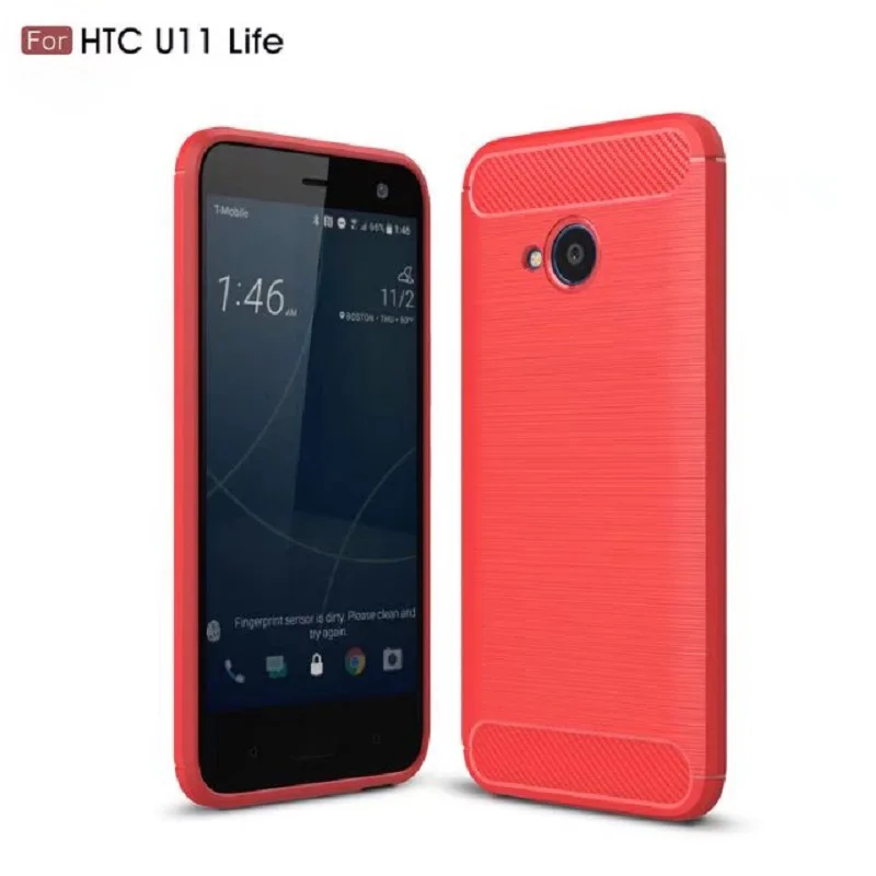 Hot Sell Carbon Fiber Tpu case for HTC U11 life Soft CF Cover