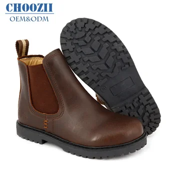 Großhandel Westlichen Winter Braun Aus Echtem Leder Gummi Großhandel Winter Neue Kinder Stiefel Mädchen PU Leder