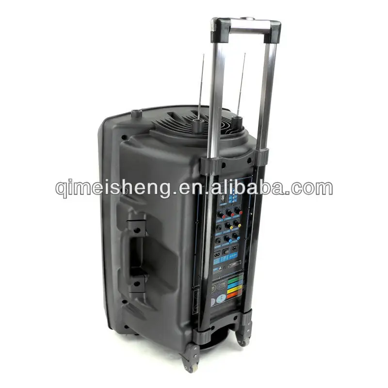 Professional powerful 15 Inch portable speaker with USB/SD/FM/built-in battery trolley portable speaker - ANKUX.COM