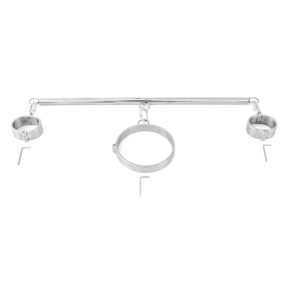 Stainless Steel Handcuff Collar Holder Removable Screw Open Hot Pin