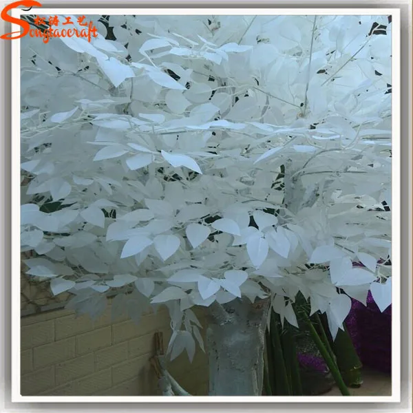 Export Large Outdoor Artificial White Banyan Trees White Ficus Leaf Tree Artificial Plants Of