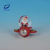 Antique Snow Globe with Musical Base,Polyresin Christmas Santa Claus Musical Snow Globe