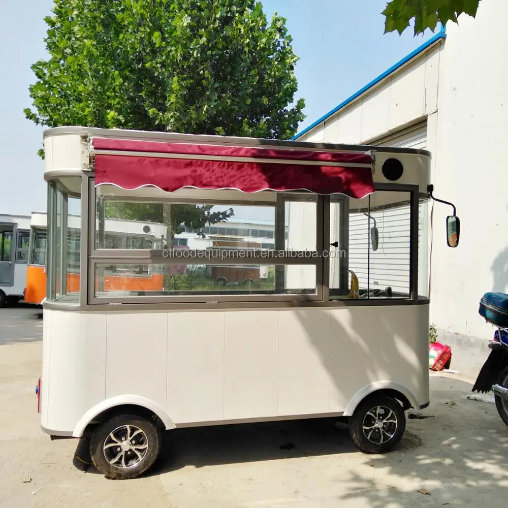 Mini Cheap Breakfast Shawarma Stainless Steel Refrigerated Electric Mobile Food Carts For Sale