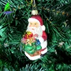 Santa Claus Brings You Plenty of Gifts Glass Hand Painted Blown Traditional/Glitter Christmas Glass Tree Ornaments