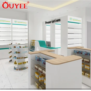 Wooden Furniture Pharmacy Shop Interior Display Modern Medical Store Counter Design View Medical Store Counter Design Ouyee Product Details From