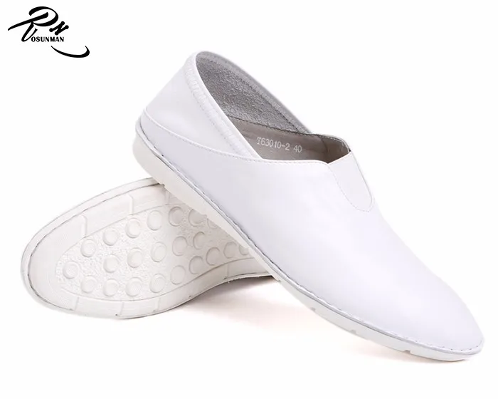 Genuine Leather Cheap Price Slip On White Loafer Casual Shoes - Buy ...
