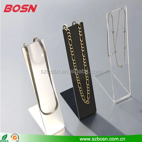 Wholesale Acrylic Jewelry Display Rack Lucite Perspex Necklace Stand