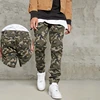 2017 hot selling plain canvas pants 100% Cotton camouflage printed jogger pant