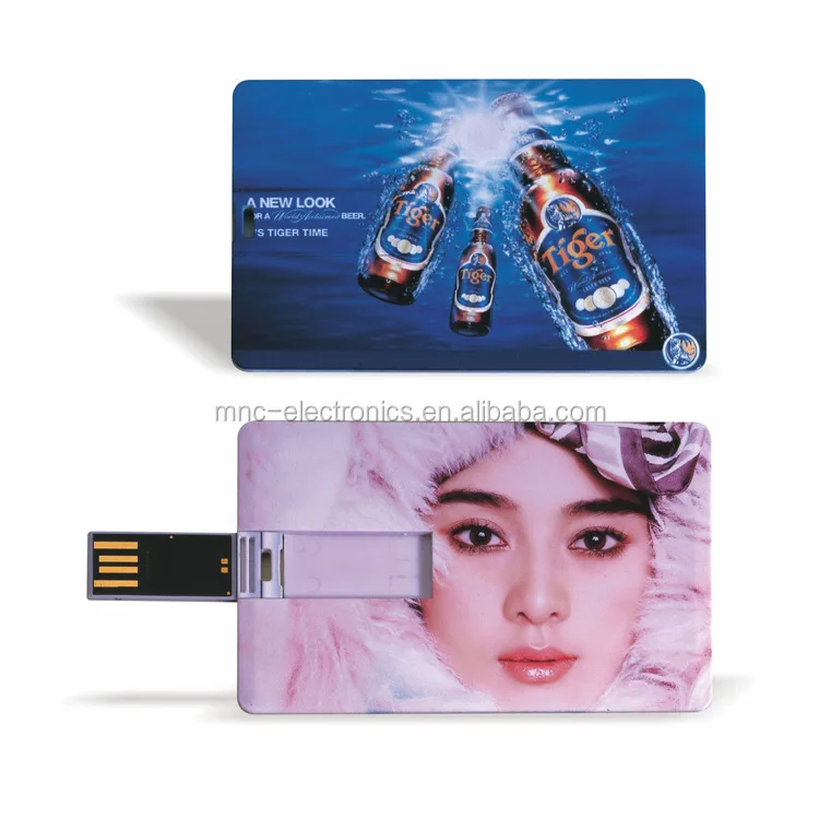 ABS plastic material business gift customized logo printing 16GB slim credit card usb memory stick - ANKUX.COM