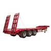 tri axle 60-80 tons low bed trailers, machinery transport pool type low bed semi truck trailer