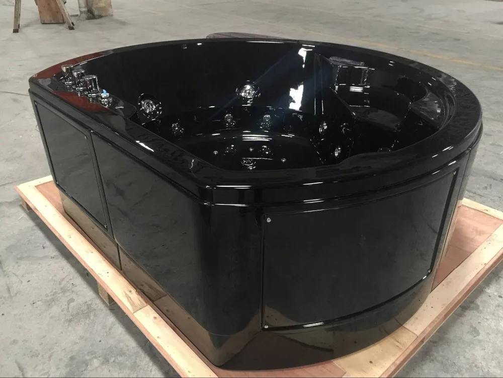 Joyee 2 Person Soaking Tub Bathtub For Fat People Bathtub 2m Black