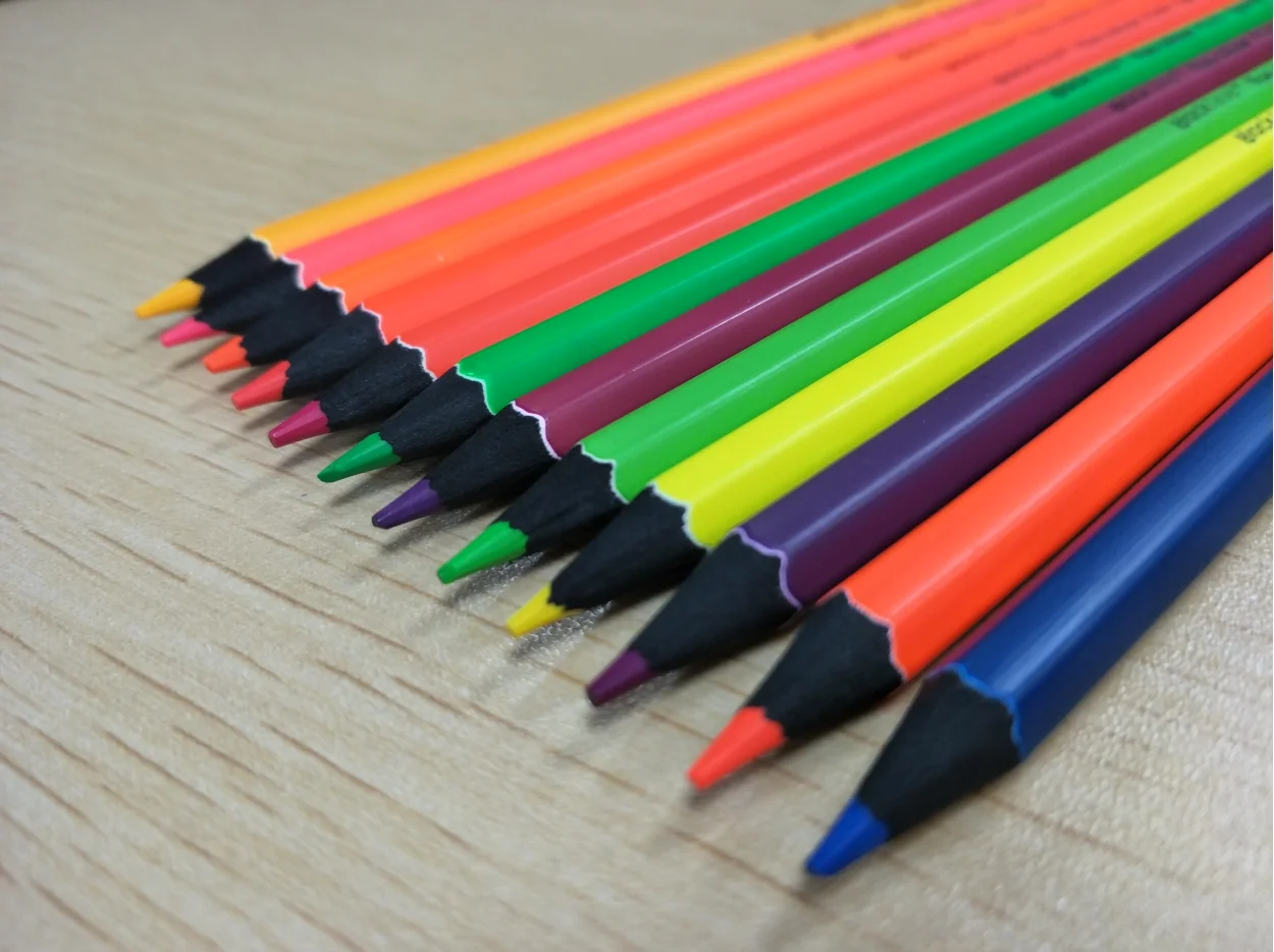 Download High Quality Black Wood Pencil Neon Highlighter Color ...