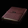 Custom loose leaf leather notebook journal notepad for gifts,personalized LOGO custom printed