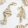 100% Hemp Cotton Hand Woven Pine/Fish Key Chains