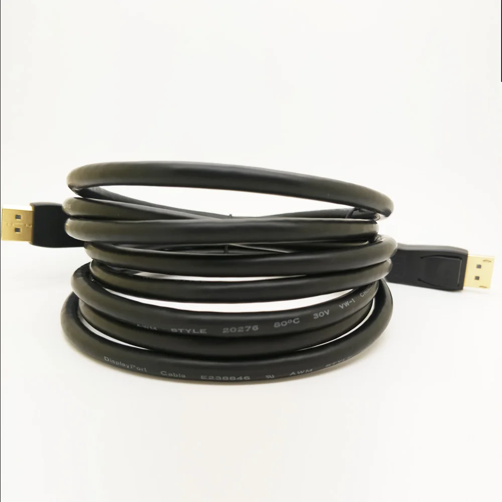 Bersalut emas DisplayPort untuk DisplayPort kabel 6 Kaki - 4K Resolusi Sedia (DP kepada DP kabel) Black