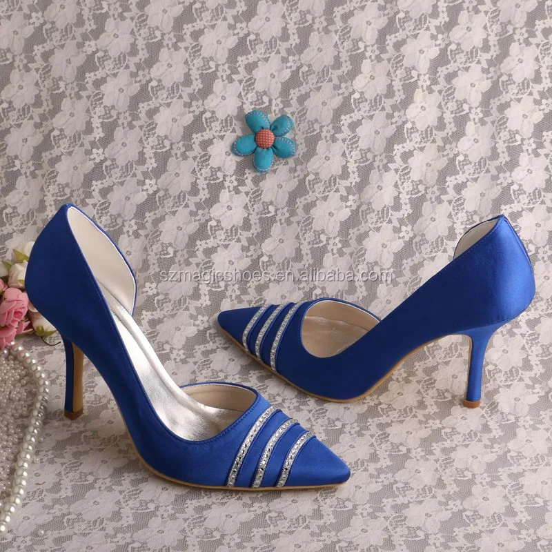 silver and blue dress shoes