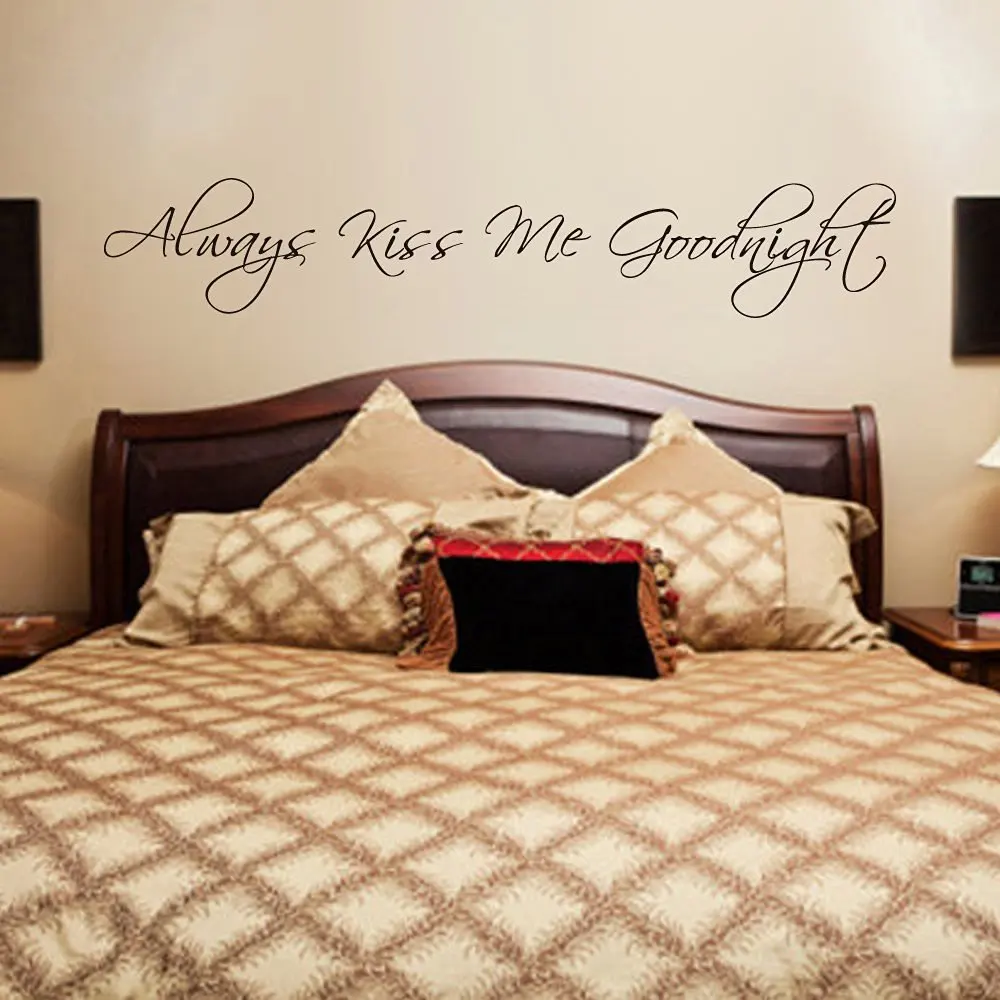 Buy Kiss Me Goodnight Wall Quotes Romantic Vinyl Decal Bedroom