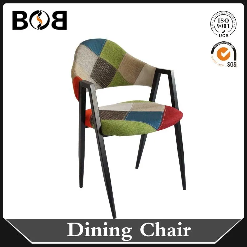 2019 hot sale modern and luxury colorful linen American coffee room dining chair