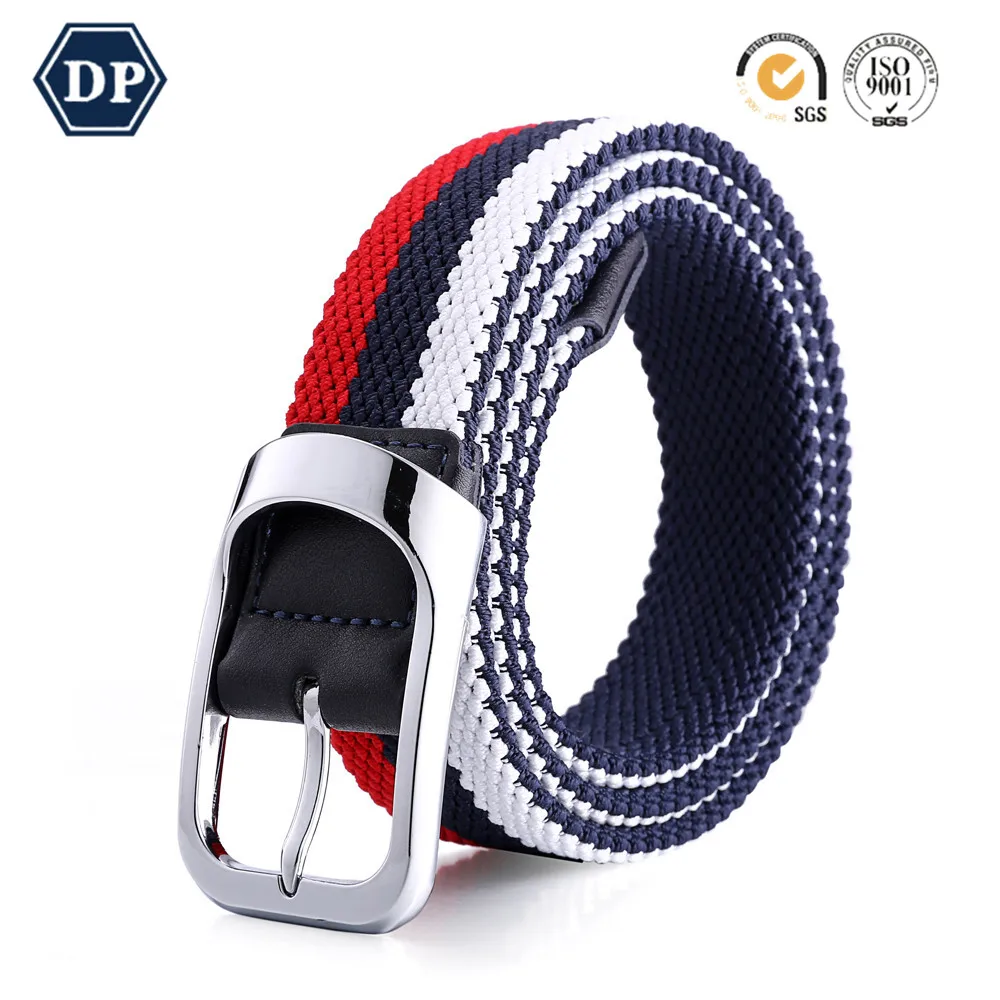 Fabric Male Braided Rope Strap Leather Woven Stretch Elastic Trouser