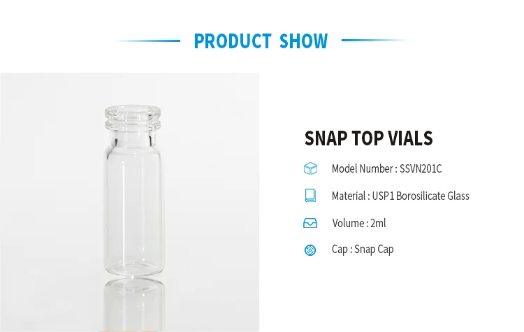 1ml clear snap pharmacy agilent HPLC glass vial sample