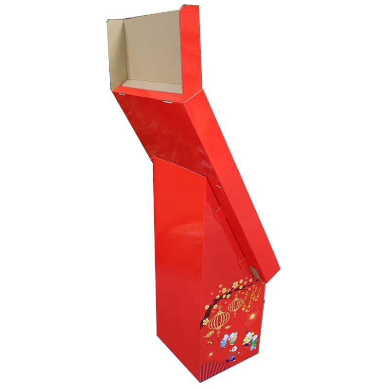 Cheap Custom Wholesale Floor Standing Collapsible Rack Cardboard