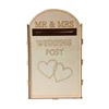 Rustic Hollow Out DIY Wooden Wedding Invitation Card Post Box for Mr Mrs Reception Wedding Party Decoration Wedding