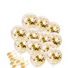 Boomwow 20pcs Large 12" Balloons Gold Foil Latex Confetti Balloons For Party Wedding Birthdays Decorations