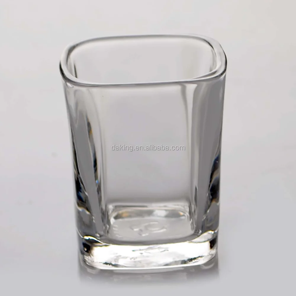 Clear Vintage Square Shot Glasses Printed Logo Buy Shot Square