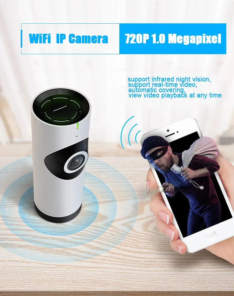 Littlelf 1.0MP 180 Degree Wireless IP Camera With Cheap Factory Price