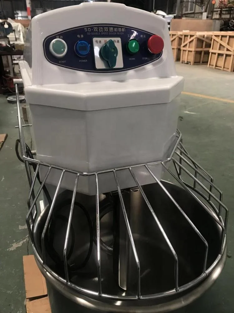20L 30L Spiral dough mixer Spray paint commercial bakery dough mixer 8KG-100KG flour mixing horizontal spiral dough mixer  WT/8613824555378