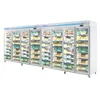 supermarket cold showcase 8 glass door large capacity upright freezer