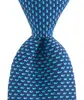 100% Silk Print Extra Long Neon Whale Tie
