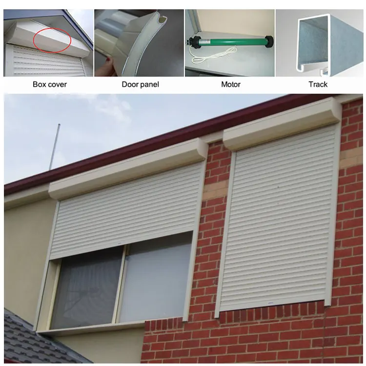 interior aluminum rolling security electric window shutters, View