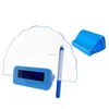 Blue Light Digital LCD LED Message memo Board Alarm Clock