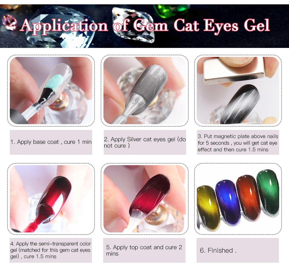 soak off gel polish cat eye 