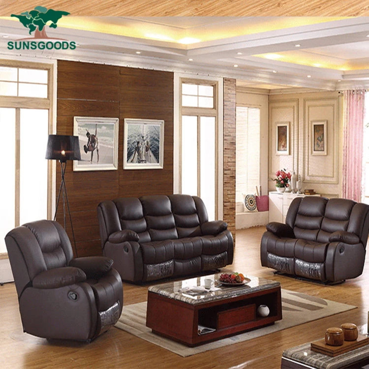 Modern French Fancy Fabric 3 Seater Recliner Sofa Home Furniture Modern French Fancy Fabric 3 Seater