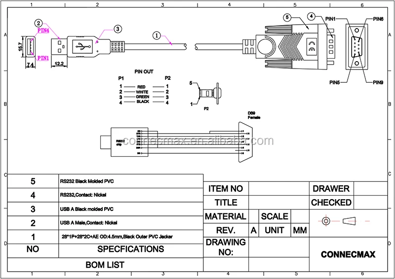 Rs232 usb распайка Usb To Rs232 Serial Port 9 Pin Db9 Cable Serial Com Port Adapter Convertor Cable