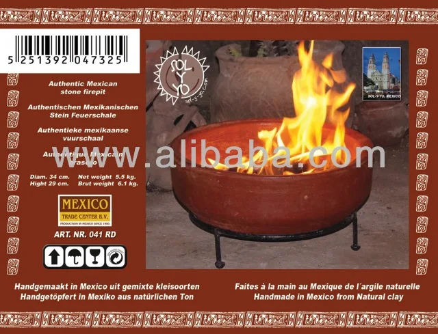 Handmade Mexican Clay Fire Pit 34cm Buy Ceramic Fire Pit Product