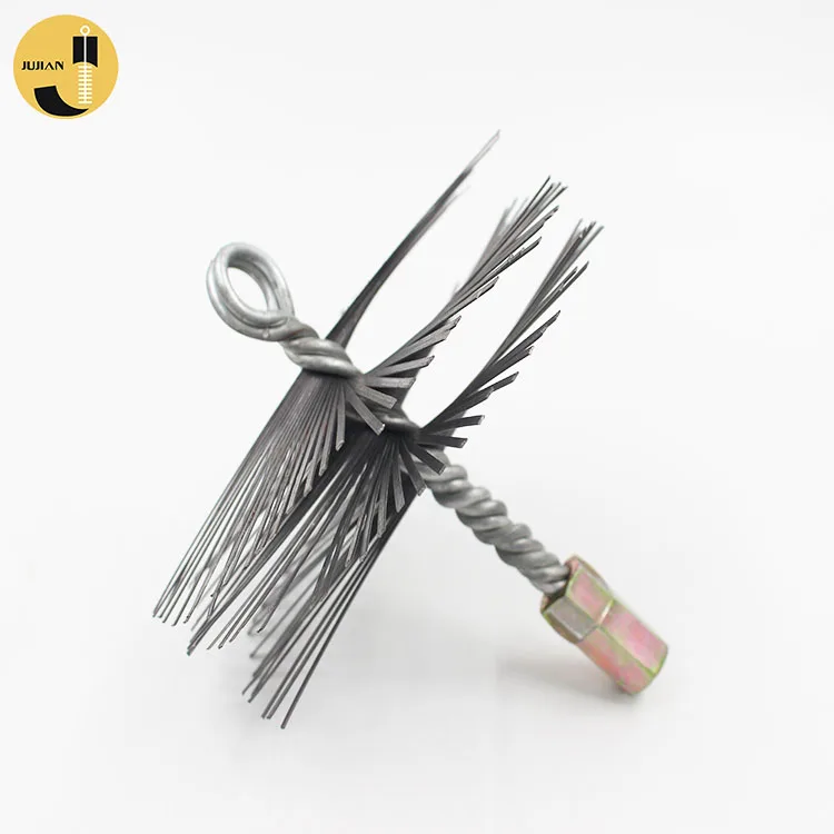Industrial Flat Steel Wire Long Handle Chimney Sweeping Brush,Rotating