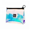 Custom printed cosmetic makeup bag holographic PVC bag