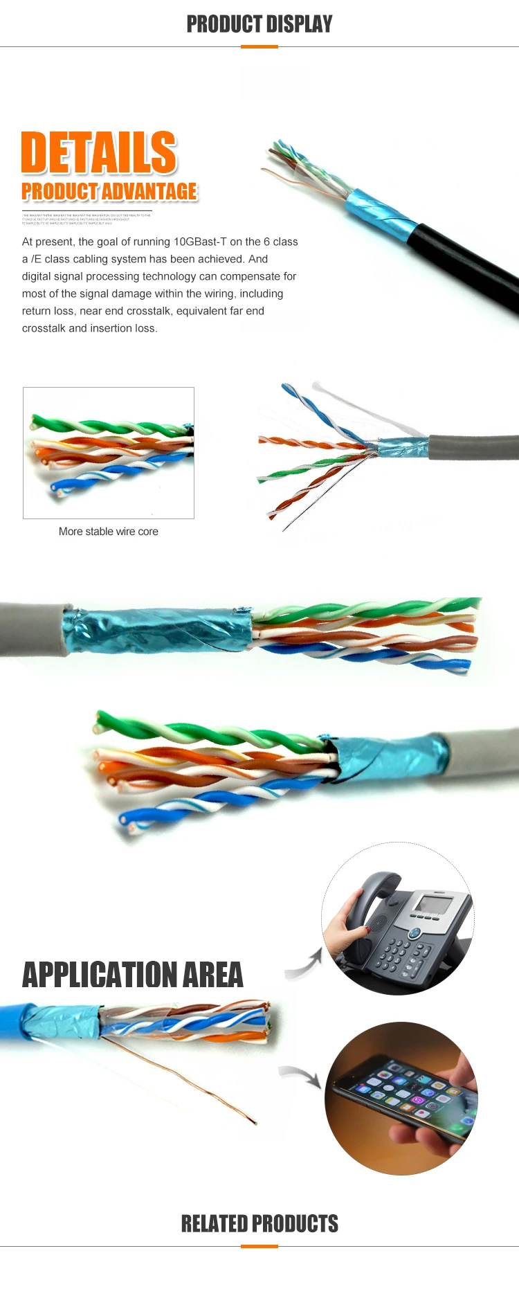 5000米10000米24awg 26 Awg 4对提升utp Ftp Ftp Cat5 Cat5e Lan Kabel