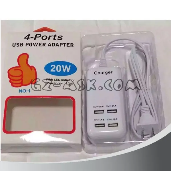 Universal 4 USB Ports US/EU Plug Home Travel Wall AC Power Charger Adapters New