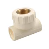 E107 polybutylene PB hot water plastic pipe fittings brass female thread tee for heating radiator