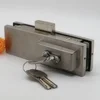Stainless Steel Frameless Glass Door Bottom Patch Fitting lock With Three Keys