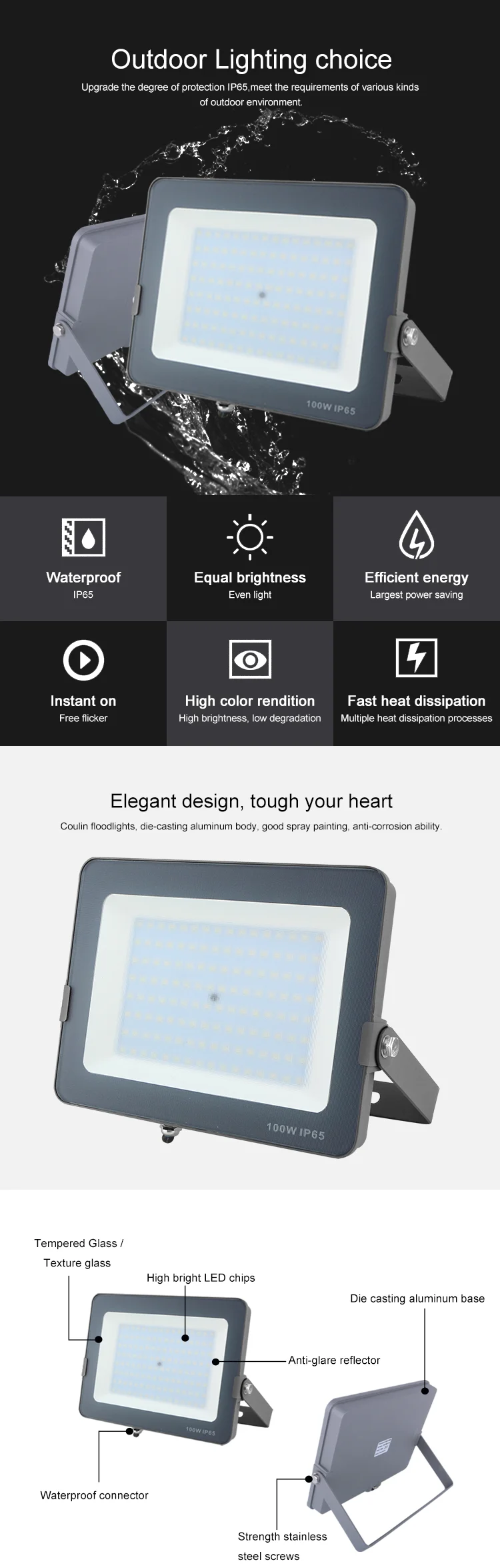 Cheap price rechargeable IP 65 Led Flood light 100w 50w150w 200w Outdoor Led Flood Light