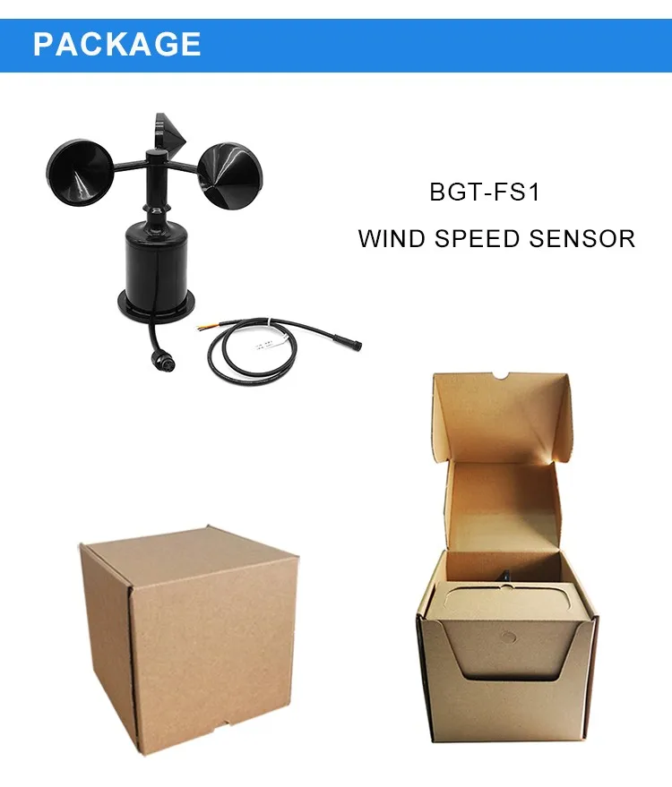 Bgtfs1 Small Wind Cup Anemometer Zigbee Wind Speed Sensor For