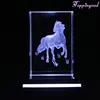 Running 3d Laser Horse Crystal Cube With LED Light Lamp