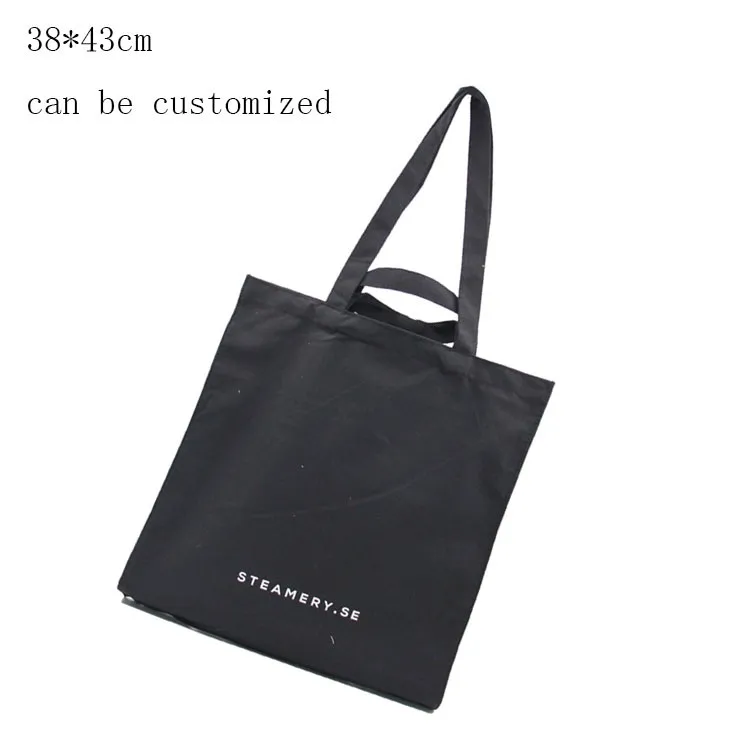 Personalised Plain Black Canvas Tote Shopping Bags Buy Black Canvas